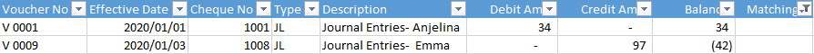 Armarecon training image (Bank reconciliation excel add-ins ) - excel screen 3 related to concept of armarecon