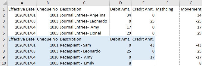 Armarecon training image (Bank reconciliation excel add-ins ) - excel screen 7 related to Consolidation