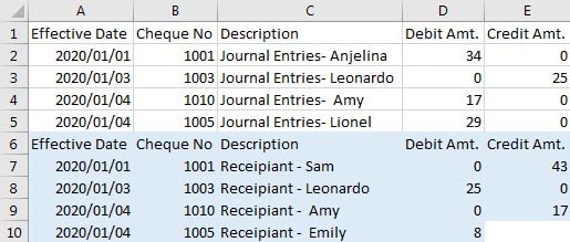 Armarecon training image (Bank reconciliation excel add-ins ) - excel screen 6 related to Consolidation